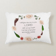 Psalm 9:1, Bijbelversie, Accent PIllow
