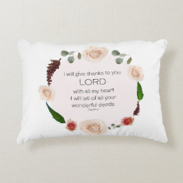 Psalm 9:1, Bijbelversie, Accent PIllow Kussen