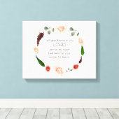 Psalm 9:1, Bijbelversie Canvas Afdruk (Insitu (Houten vloer))