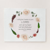 Psalm 9:1, Bijbelversie Legpuzzel (Horizontaal)