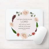 Psalm 9:1, Bijbelversie Muismat (Met muis)