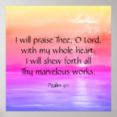 psalm 9:1 poster (Voorkant)