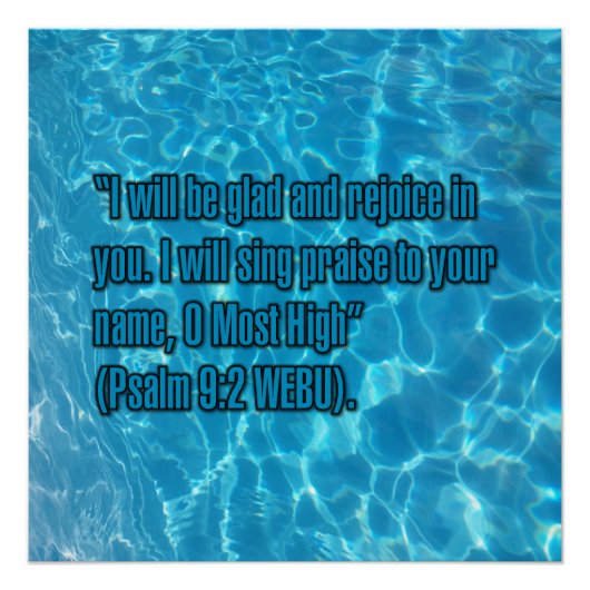 Psalm 9:2 WEBU Perfect Poster (Voorkant)