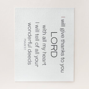 Psalm 9, ik zal u bedankt geven LORD, Legpuzzel