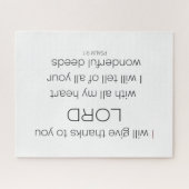 Psalm 9, ik zal u bedankt geven LORD, Legpuzzel (Horizontaal)