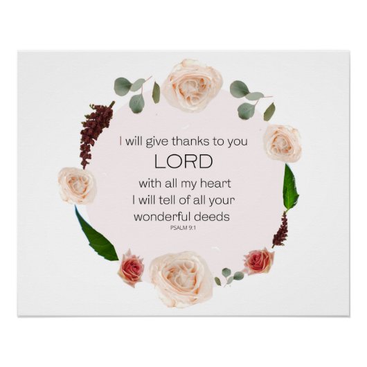 Psalm 9 perfect poster (Voorkant)