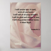 Psalm 9 Piep godBijbelse Verse Poster (Voorkant)