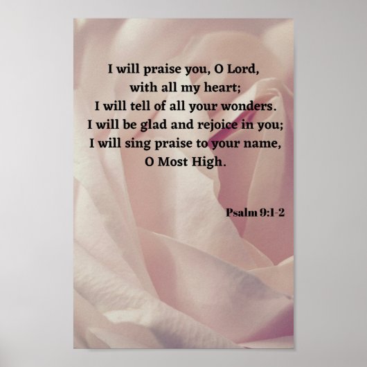 Psalm 9 Piep godBijbelse Verse Poster (Voorkant)