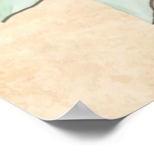 Psalm 9 Trust in God Hebreeuws en Engelse Floral A Poster (Hoek)