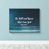 Psalm be still and know that I Am God Canvas Afdruk (Insitu (Houten vloer))
