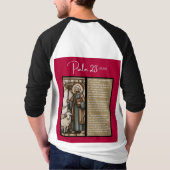 Psalm Bericht - Psalm 23 - 3/4 Lengte Wit T-shirt (Achterkant)