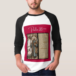 Psalm Bericht - Psalm 23 - 3/4 Lengte Wit T-shirt