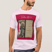 Psalm Bericht - Psalm 23 - Korte mouw Roze T-shirt (Voorkant)