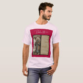 Psalm Bericht - Psalm 23 - Korte mouw Roze T-shirt (Voorkant volledig)