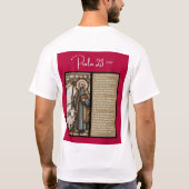 Psalm Bericht - Psalm 23 - Korte mouw Wit T-shirt (Achterkant)