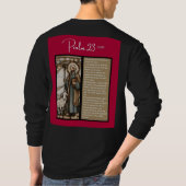 Psalm Bericht: Psalm 23 - Zwart Lange Mouw T-shirt (Achterkant)