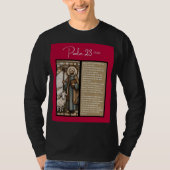 Psalm Bericht: Psalm 23 - Zwart Lange Mouw T-shirt (Voorkant)
