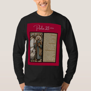 Psalm Bericht: Psalm 23 - Zwart Lange Mouw T-shirt