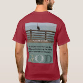 Psalm Bericht - Psalm 46-10 - Korte mouw Maroon T-shirt (Achterkant)