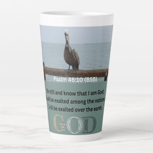 Psalm Bericht - Psalm 46-10 - Latte Mok (Voorkant)