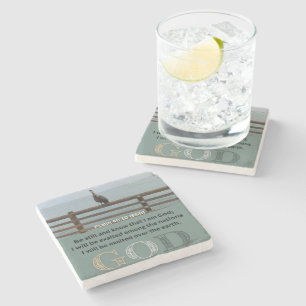 Psalm Bericht - Psalm 46-10 - Square Stone Onderze Stenen Onderzetter