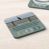 Psalm Bericht - Psalm 46-10 - Vierkant Bier Onderzetter (Linkerzijde)