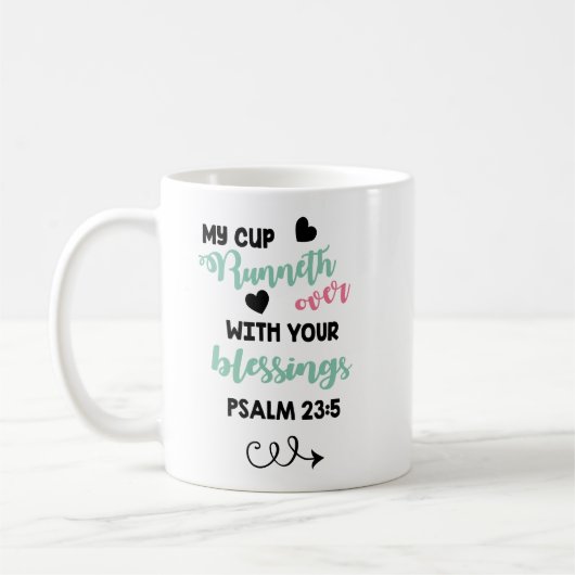 Psalm Bible Quote Cup Mijn Cup Koffiemok (Links)