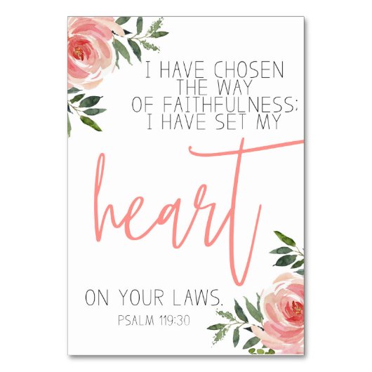 Psalm Bible Verse Kaart (Achterkant)