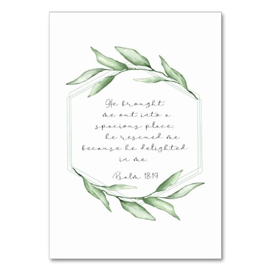 Psalm Bible Verse Kaart (Voorkant)