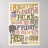 Psalm Bijbelvers voor de vergrijzing Poster (Voorkant)