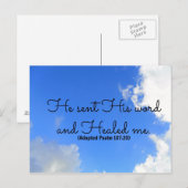 Psalm Christelijke genezing Briefkaart (Voorkant / Achterkant)