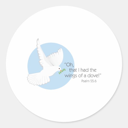 Psalm Dove Ronde Sticker (Voorkant)