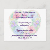 Psalm en bloemadem briefkaart (Voorkant)