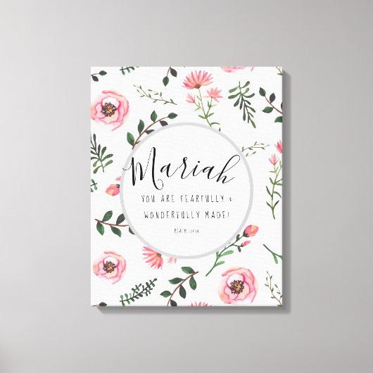 Psalm Fearully and Wonderful Made Psalm Poster Canvas Afdruk (Voorkant)