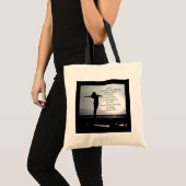 Psalm Lord is mijn Sterke Bijbelcitaat Black Grey  Tote Bag (Voorkant (product))