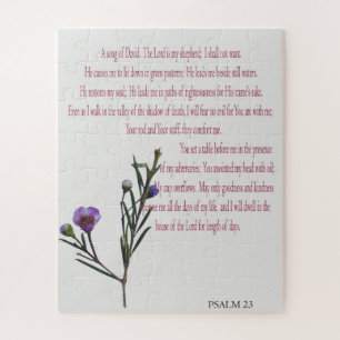 Psalm, Paarse Floral uitdagend Puzzle Legpuzzel
