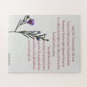 Psalm, Paarse Floral uitdagend Puzzle Legpuzzel (Horizontaal)