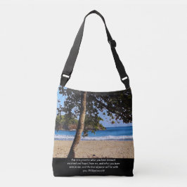 Psalm Philippians biblical quote Crossbody Tas
