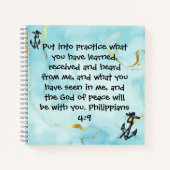 Psalm Philippians biblical quote Notitieboek (Voorkant)
