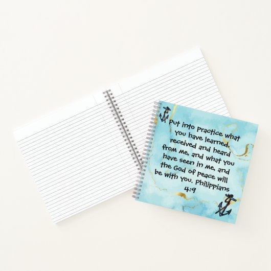 Psalm Philippians biblical quote Notitieboek (Binnen)