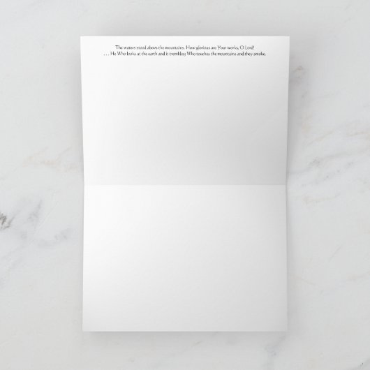 Psalm Quote Mountain Card Kaart (Binnen)