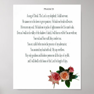 Psalm, Roos Bloem, Waarde Poster Papier (Mat)