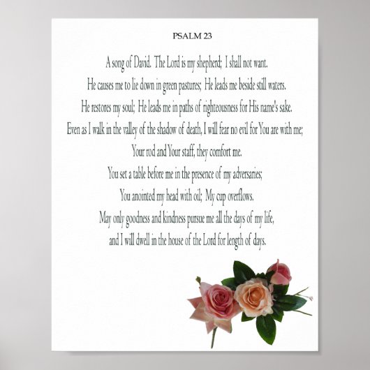 Psalm, Roos Bloem, Waarde Poster Papier (Mat) (Voorkant)