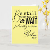 Psalm Rustig Pasen Bijbeltekst Blank Religieus Kaart (Gele Bloem)