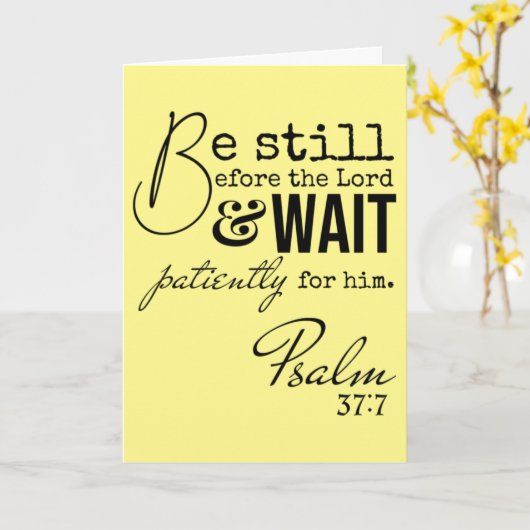 Psalm Rustig Pasen Bijbeltekst Religieus Kaart (Gele Bloem)