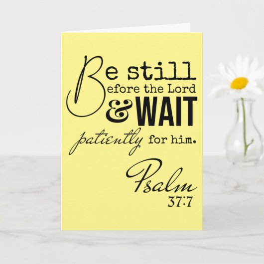 Psalm Rustig Pasen Schrift Lege Religieuze Kaart (Kleine Plant)