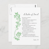 Psalm van David De Heer is mijn Shepherd Bible Ver Briefkaart (Voorkant / Achterkant)