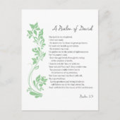 Psalm van David De Heer is mijn Shepherd Bible Ver Briefkaart (Voorkant)