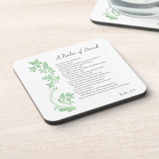 Psalm van David De Heer is mijn Shepherd Bible Ver Drankjes Onderzetter (Linkerzijde)
