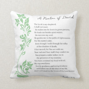 Psalm van David De Heer is mijn Shepherd Bible Ver Kussen